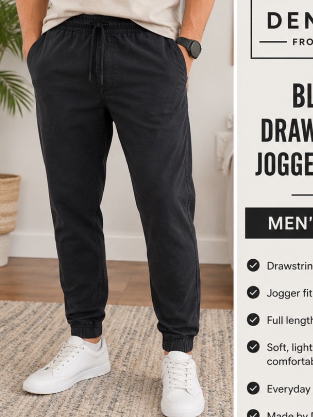 Denizen from Levi's Black Drawstring Jogger Pants